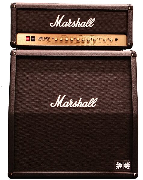 open zoom image for Marshall JCM2000 Guitar Amplifier Half Stack with DSL100MLB Head and MC412A Cabinet, Main
