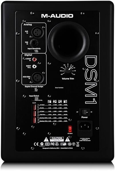 open zoom image for M-Audio DSM1 Studiophile Studio Monitor, Rear