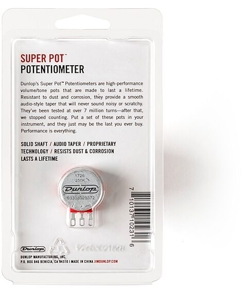 open zoom image for Dunlop DSP250K Super Pot 250k Split Shaft Pot, New, Alt