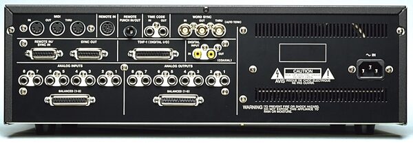 open zoom image for TASCAM DA78HR 24-Bit Modular Multitrack Recorder, Back Panel