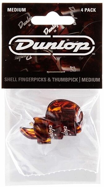 open zoom image for Dunlop 9010TP 3 Fingerpicks and 1 Thumbpick Pack, Medium, Main