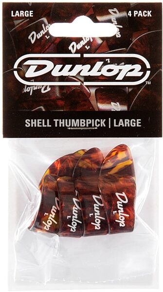 open zoom image for Dunlop 900 Guitar Thumbpicks, 4-Pack, Shell, Large, 9023P, Action Position Back