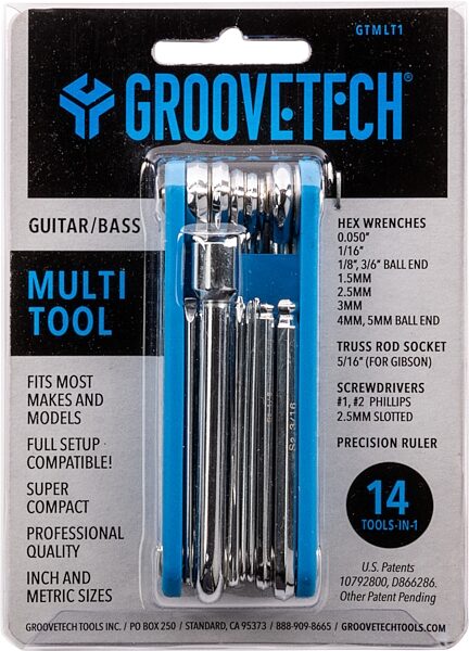 open zoom image for GrooveTech GTMLT1 Guitar and Bass Multi-Tool, New, Action Position Back