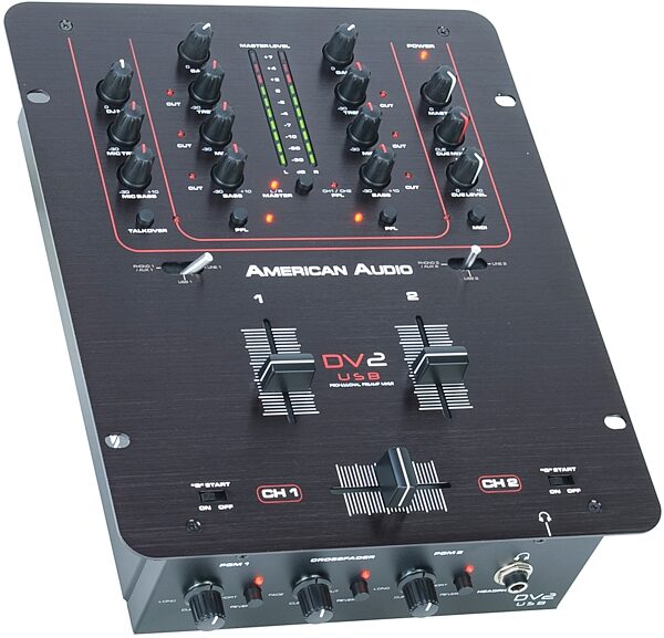 open zoom image for American Audio DV2 USB Digital DJ Mixer, Angle