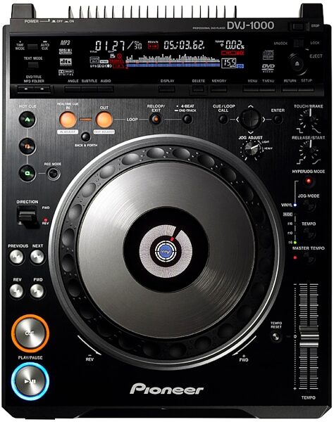 open zoom image for Pioneer DVJ-1000 Audio/Video DVD Turntable, Top