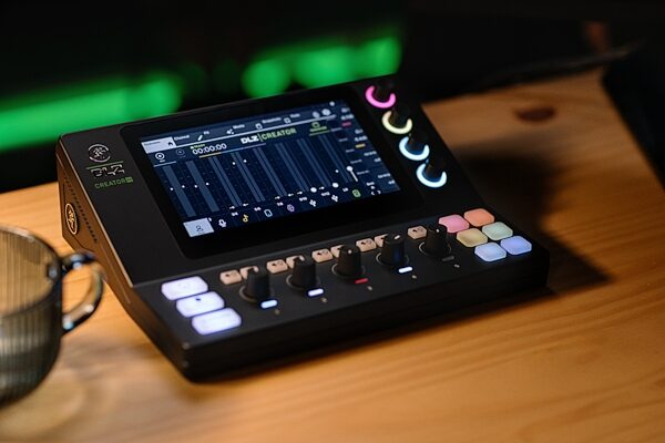 open zoom image for Mackie DLZ Creator XS Compact Adaptive Digital Mixer for Podcasting and Streaming, Open Box (Like New), Action Position Back