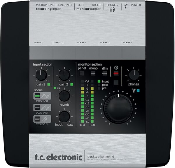 open zoom image for TC Electronic Desktop Konnekt 6 Firewire Audio Interface, Top