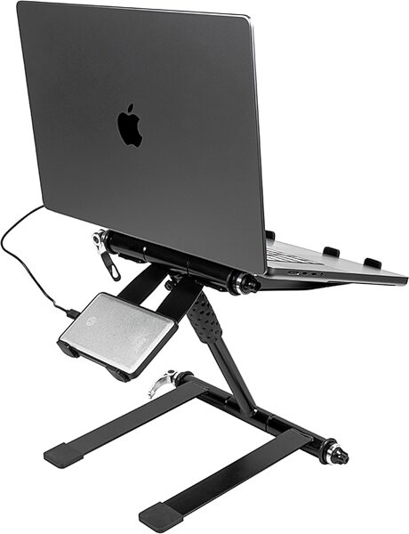 open zoom image for Headliner Digistand Pro Laptop Stand, Black, Open Box (Very Good), Action Position Back