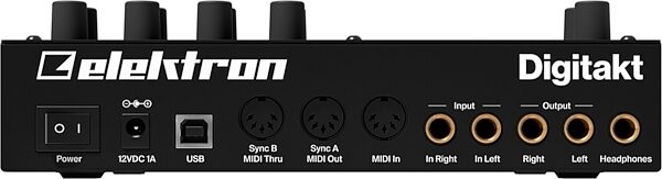 open zoom image for Elektron Digitakt Sampler and Sequencer, Rear