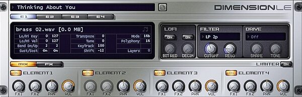 open zoom image for Cakewalk SONAR Home Studio XL (Windows), Screenshot - Dimension LE