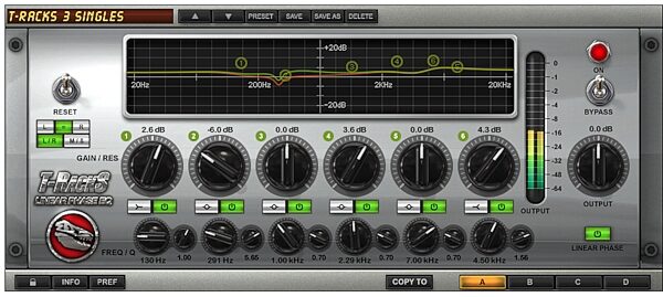 open zoom image for IK Multimedia T-RackS 3 Singles Mastering Software (Mac and Windows), Linear Phase EQ