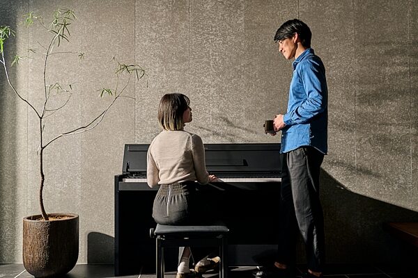 open zoom image for Korg E1 Air Digital Piano, Black, Action Position Back