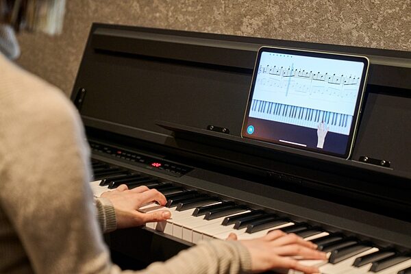 open zoom image for Korg E1 Air Digital Piano, Black, Action Position Back