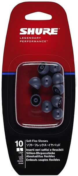 open zoom image for Shure EASFX1 Soft Flex Sleeves for Earphones, 5 Pairs, Large, EASFX1-10L, Main