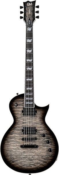 open zoom image for ESP LTD EC-1000T QM Electric Guitar, Charcoal Burst, Action Position Back