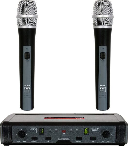 open zoom image for Galaxy Audio ECDRHH38 Dual Handheld UHF Wireless Microphone System, Main