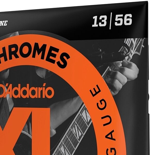 open zoom image for D'Addario ECG26 Chromes Flatwound Electric Guitar Strings (Medium Gauge, 13-56), New, view