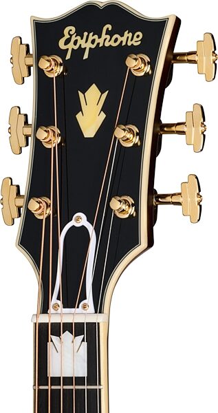 open zoom image for Epiphone Inspired by Gibson Custom Pre-War SJ-200 Rosewood Jumbo Acoustic Guitar (with Case), Vintage Sunburst, Action Position Back