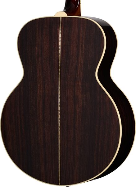 open zoom image for Epiphone Inspired by Gibson Custom Pre-War SJ-200 Rosewood Jumbo Acoustic Guitar (with Case), Vintage Sunburst, Action Position Back