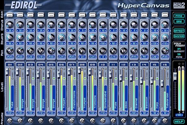 open zoom image for Edirol Hyper Canvas Soft Synth HQ GM VST (Macintosh and Windows), Main