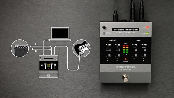 open zoom image for Electro-Harmonix Effects Interface Hardware Plug-in Pedal, New, Action Position Back