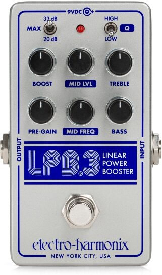 open zoom image for Electro-Harmonix LPB-3 Linear Power Booster and EQ Pedal, New, Action Position Back