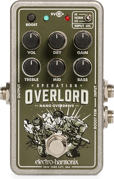 open zoom image for Electro-Harmonix Nano Operation Overlord Overdrive Distortion Pedal, New, Action Position Back