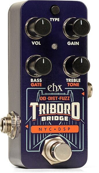 open zoom image for Electro-Harmonix Pico Triboro Bridge Overdrive Distortion Fuzz Pedal, New, Action Position Back