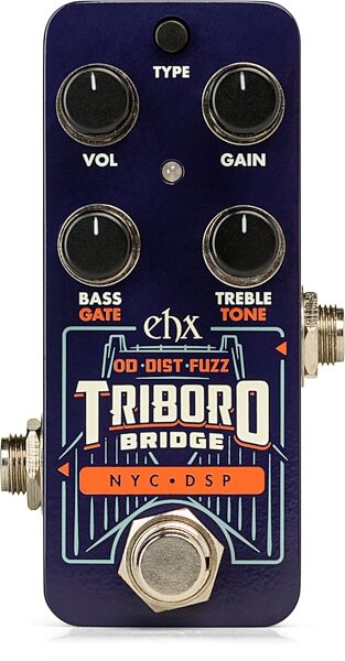 open zoom image for Electro-Harmonix Pico Triboro Bridge Overdrive Distortion Fuzz Pedal, New, Action Position Back
