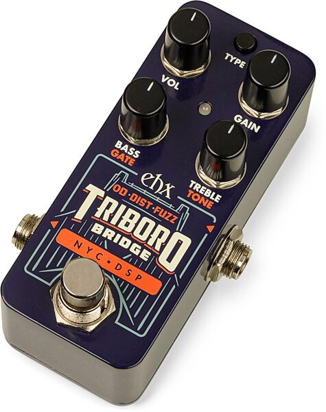 open zoom image for Electro-Harmonix Pico Triboro Bridge Overdrive Distortion Fuzz Pedal, New, Action Position Back
