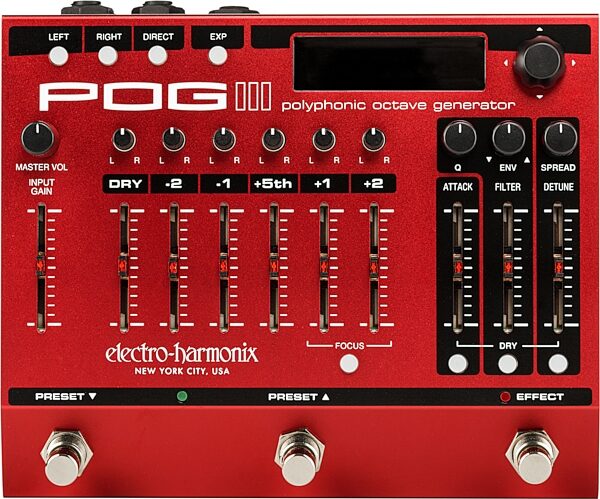 open zoom image for Electro-Harmonix POG3 Polyphonic Octave Generator Pedal, New, Action Position Back
