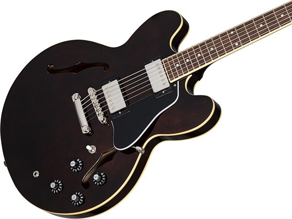 open zoom image for Epiphone Jim James ES-335 '70s Electric Guitar (with Case), Walnut, Action Position Back