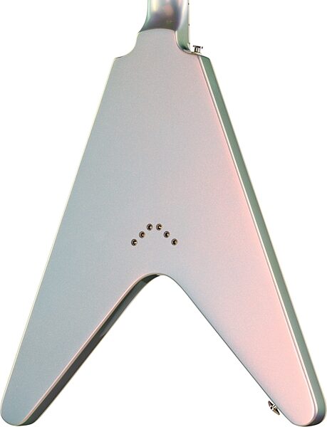 open zoom image for Epiphone Futura Flying V Custom Electric Guitar (with Gig Bag), Quicksilver Shift, Action Position Back