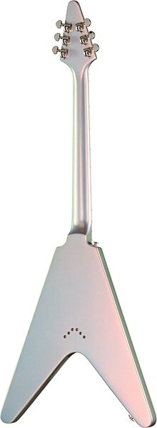 open zoom image for Epiphone Futura Flying V Custom Electric Guitar (with Gig Bag), Quicksilver Shift, Action Position Back
