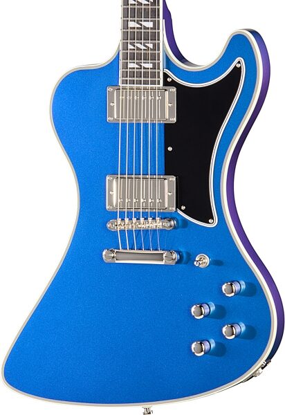 open zoom image for Epiphone Futura RD Custom Electric Guitar (with Gig Bag), Twilight Shift, Action Position Back