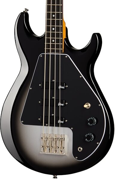 open zoom image for Epiphone Inspired by Gibson Mike Dirnt Grabber G3 Electric Bass (with Case), Silverburst, Action Position Back