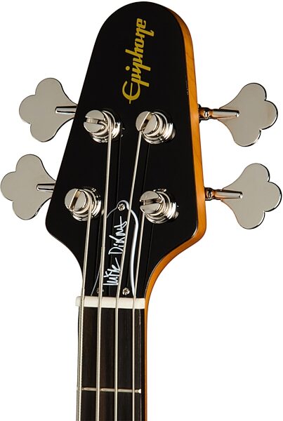 open zoom image for Epiphone Inspired by Gibson Mike Dirnt Grabber G3 Electric Bass (with Case), Silverburst, Action Position Back