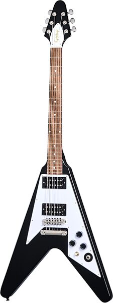 open zoom image for Epiphone Kirk Hammett 1979 Flying V Electric Guitar (with Hard Case), Ebony, Main
