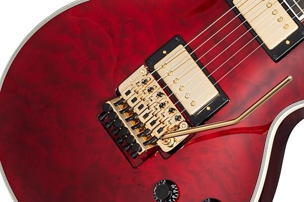 open zoom image for Epiphone Alex Lifeson Les Paul Custom Axcess Electric Guitar (with Case), Action Position Front