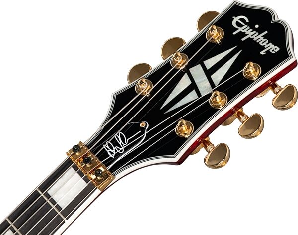 open zoom image for Epiphone Alex Lifeson Les Paul Custom Axcess Electric Guitar (with Case), Action Position Headstock