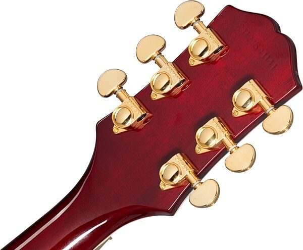 open zoom image for Epiphone Alex Lifeson Les Paul Custom Axcess Electric Guitar (with Case), Action Position Headstock