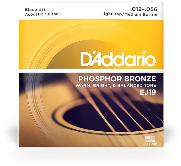 open zoom image for D'Addario EJ19 Phosphor Bronze Acoustic Guitar Strings, New, view