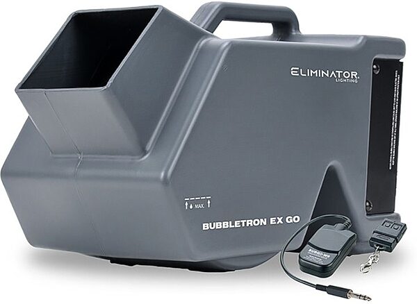 open zoom image for Eliminator Lighting Bubbletron EX Go Battery-Powered Bubble Machine, New, Action Position Back