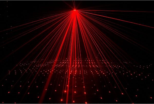 open zoom image for Eliminator Lighting Micro Galaxian Three Laser Light, New, Action Position Back