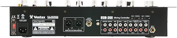 open zoom image for Vestax DSM360 3-Channel Rackmount DJ Mixer, Rear