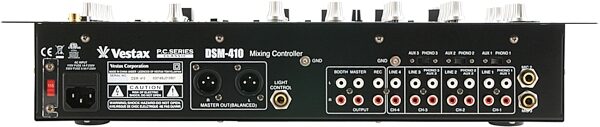 open zoom image for Vestax DSM410 4-Channel Rackmount DJ Mixer, Rear