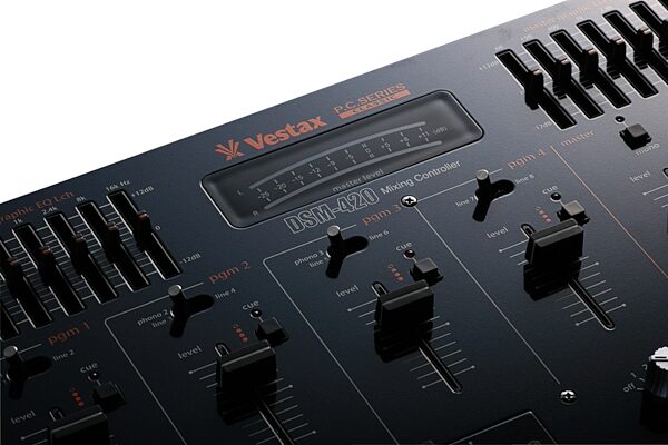 open zoom image for Vestax DSM420 4-Channel Rackmount DJ Mixer with FX, Mixer Closeup 3