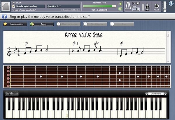 open zoom image for EarMaster Pro 6 Ear Training Software, Melodic Sight Reading