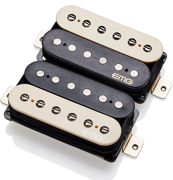 open zoom image for EMG Retro Active Hot 70 Electric Guitar Pickup Set, Zebra, Zebra