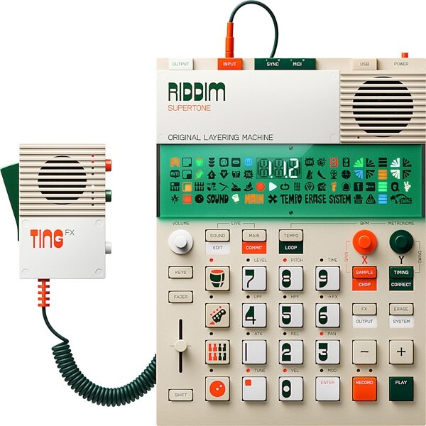 open zoom image for Teenage Engineering EP-40 Riddim Original Layering Machine and EP-2350 Ting FX Pack, New, Action Position Back